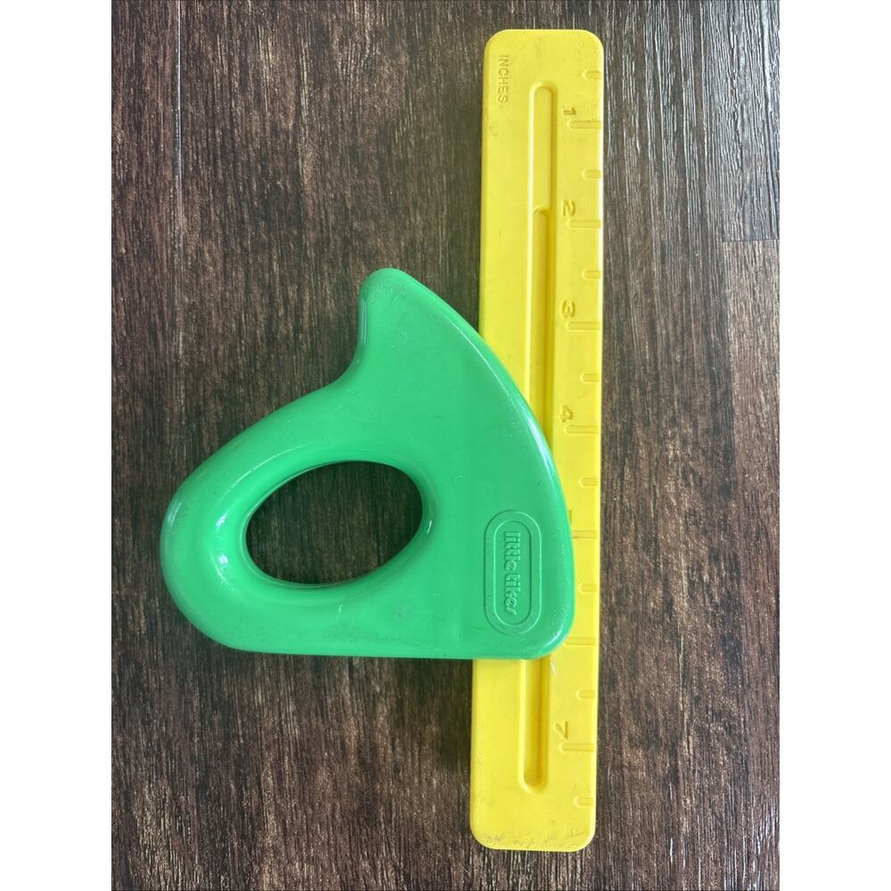 Vintage Little Tikes Green Tape Measure 90s Toy Construction Pretend Play